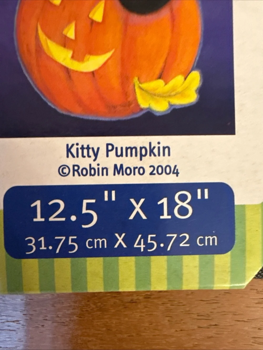 New Lifes A Breeze Kitty Cat Pumpkin Hallowen Flag 12.5